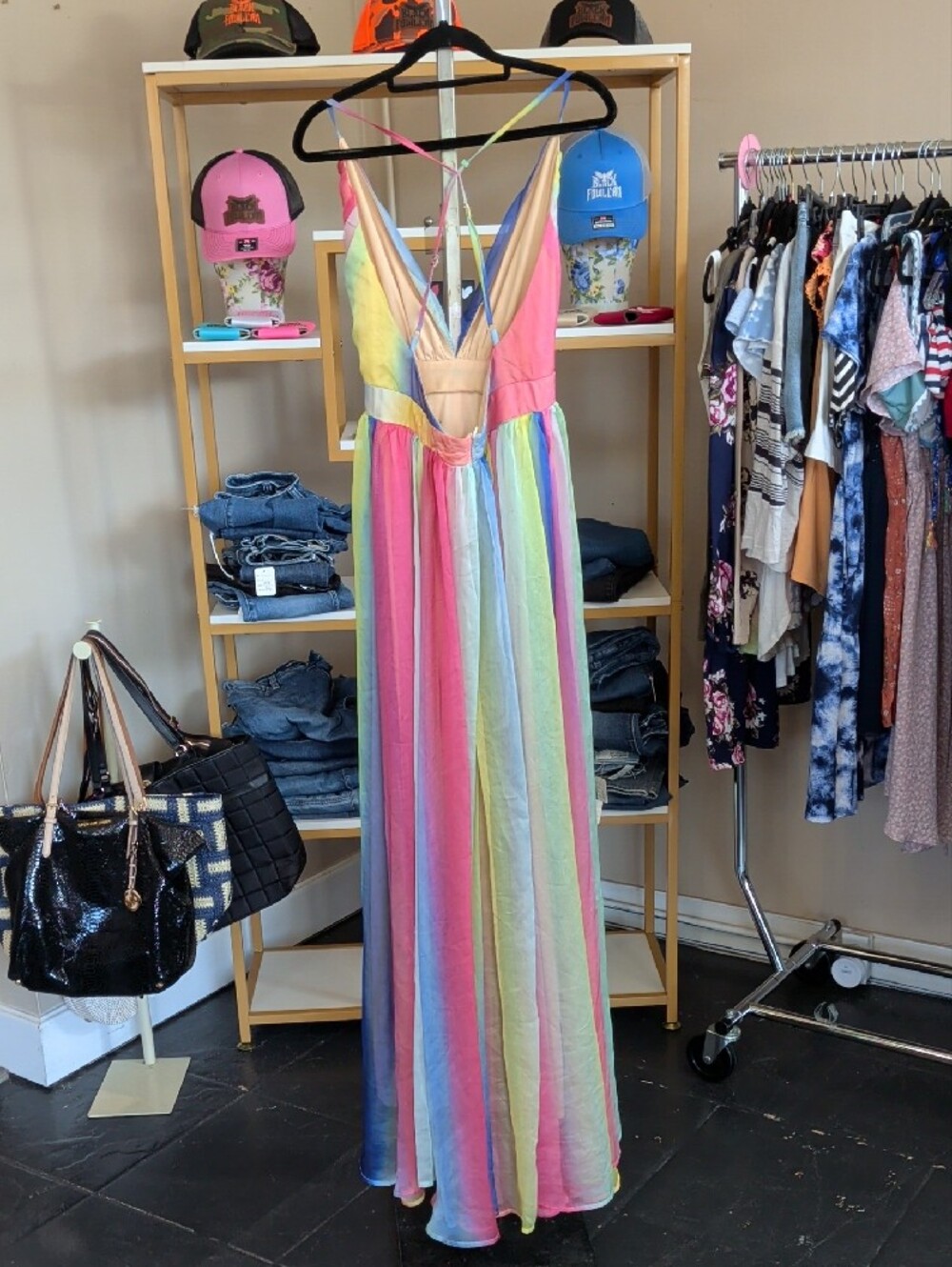Rainbow Maxi Dress - Picture 2 of 4